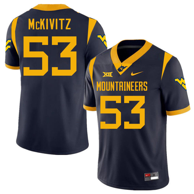 Colton McKivitz WVU Jersey,West Virginia Mountaineers #53 Colton McKivitz Jersey Youth College-Navy